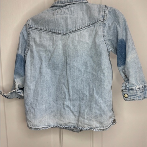 L.O.G.G. 6-9M Unisex Denim Long Sleeve Shirt Blouse - Picture 4 of 4